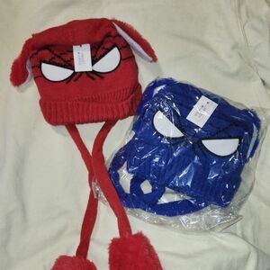 Spider-Man Knit Hat Set - Earflap Beanie
